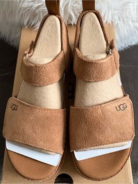 UGG Women's Chestnut Suede Double-Strap Sandals